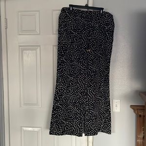 Patterned wide-leg pants